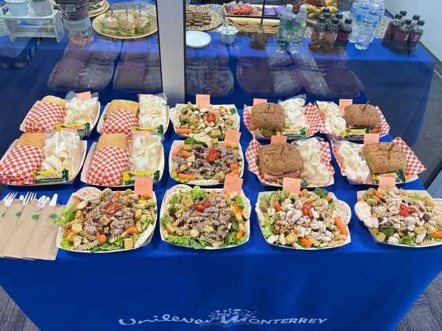 Box lunch con ensaladas y sándwiches para las reuniones ejecutivas de Unilever